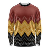 Kaokao Maori Tukutuku Inspired New Zealand Long Sleeve Shirt