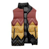 Kaokao Maori Tukutuku Inspired New Zealand Sleeveless Puffer Jacket