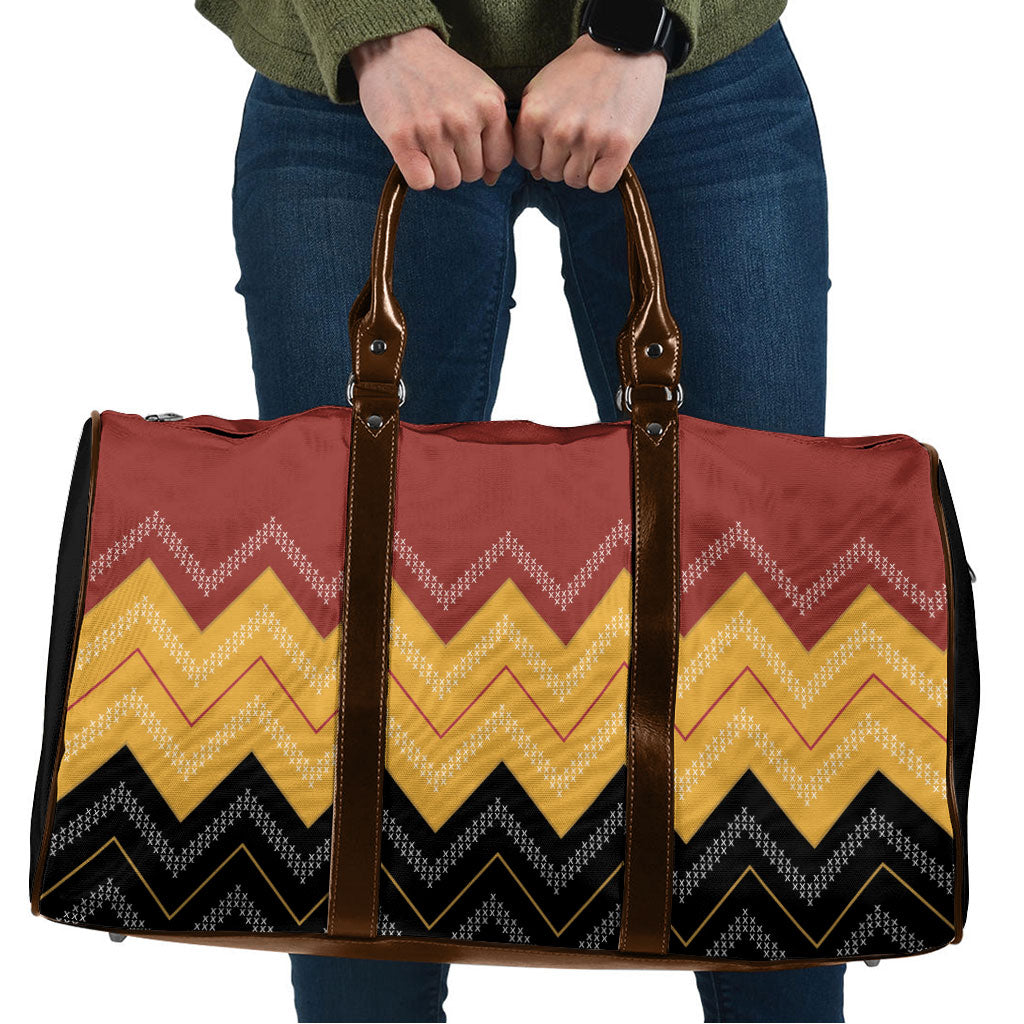 Kaokao Maori Tukutuku Inspired New Zealand Travel Bag