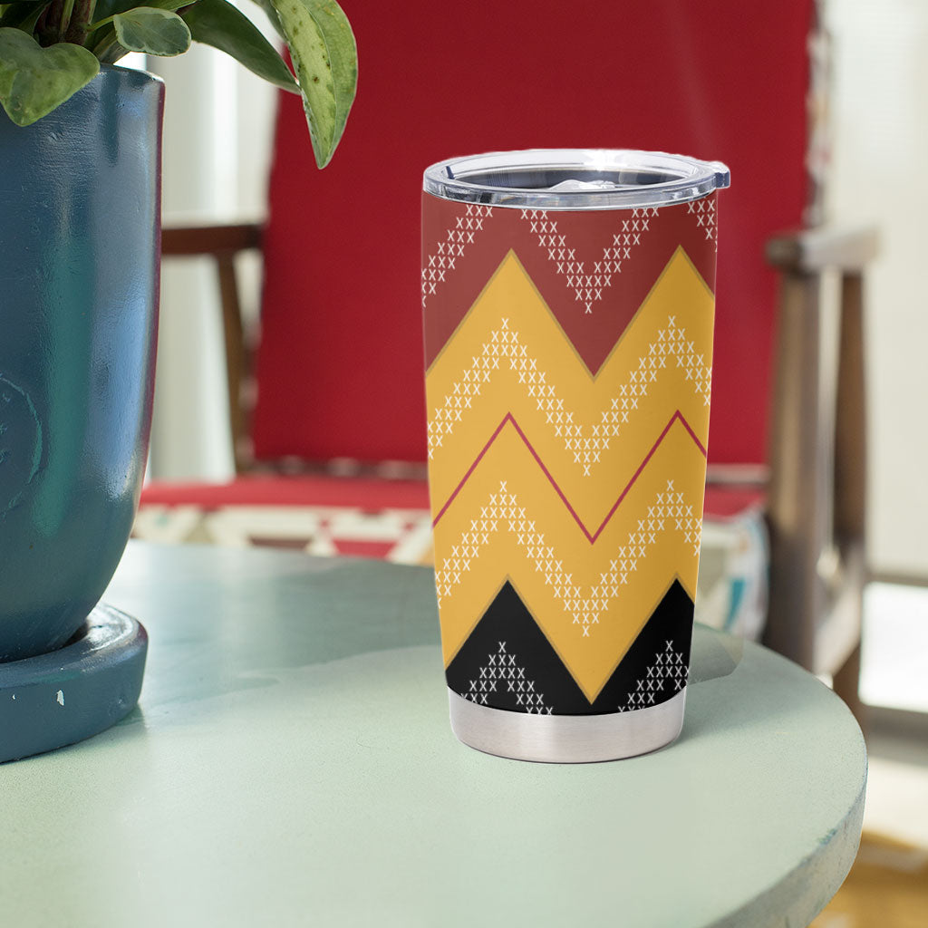 Kaokao Maori Tukutuku Inspired New Zealand Tumbler Cup