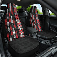 Roimata Toroa Maori Taniko Inspired New Zealand Car Seat Cover LT14 One Size Black - Polynesian Pride
