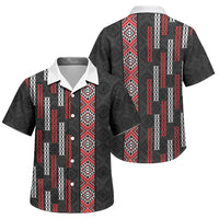 Roimata Toroa Maori Taniko Inspired New Zealand Family Matching Mermaid Dress and Hawaiian Shirt LT14 Son's Shirt Black - Polynesian Pride