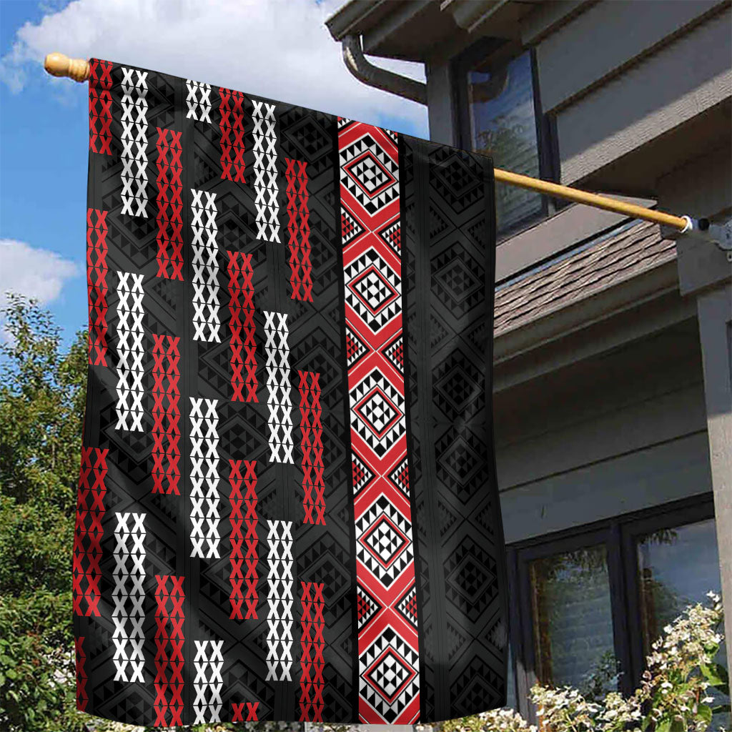 Roimata Toroa Maori Taniko Inspired New Zealand Garden Flag LT14 - Polynesian Pride