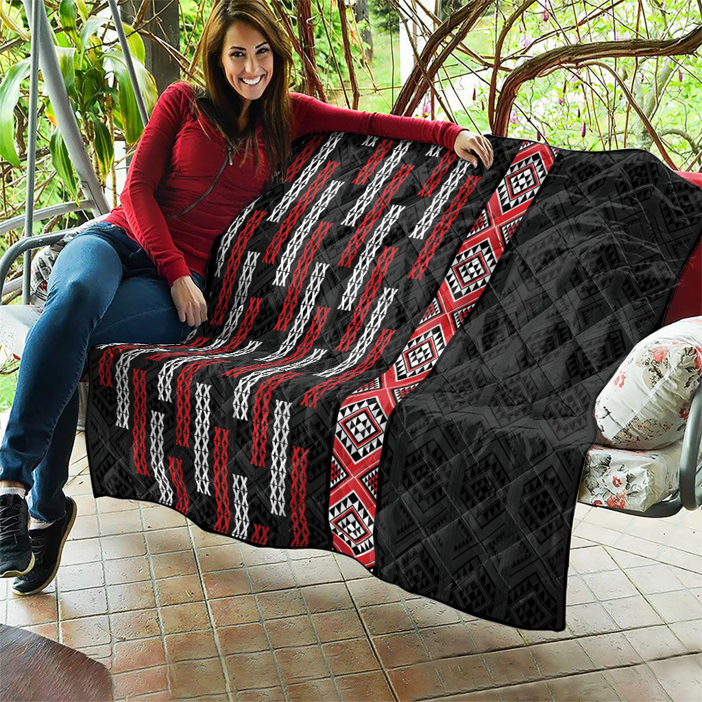 Roimata Toroa Maori Taniko Inspired New Zealand Quilt LT14 - Polynesian Pride