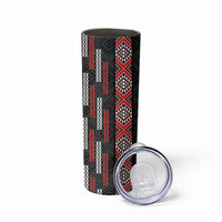 Roimata Toroa Maori Taniko Inspired New Zealand Skinny Tumbler LT14 - Polynesian Pride