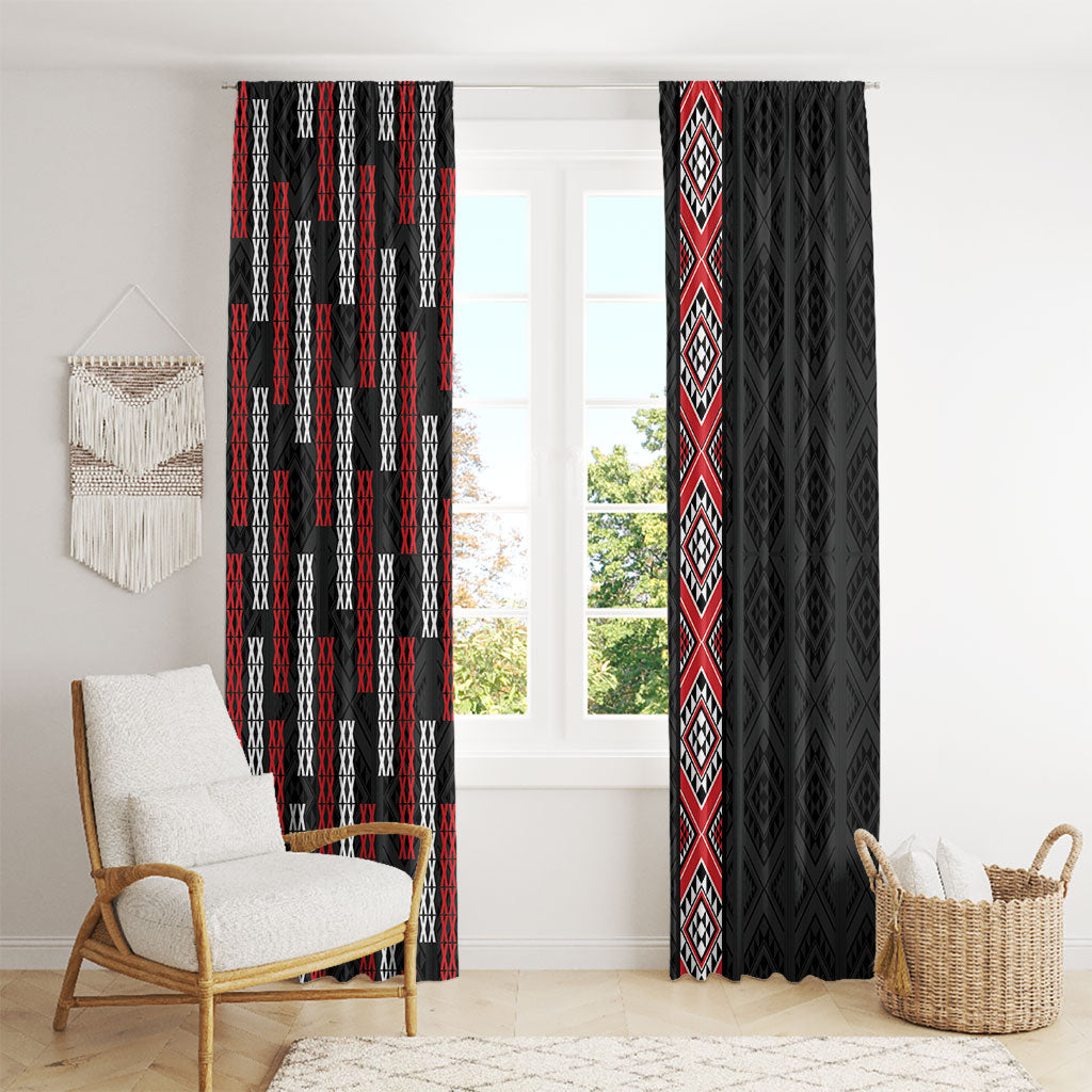 Roimata Toroa Maori Taniko Inspired New Zealand Window Curtain LT14 - Polynesian Pride