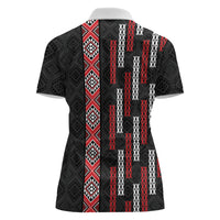 Roimata Toroa Maori Taniko Inspired New Zealand Women Polo Shirt LT14 - Polynesian Pride