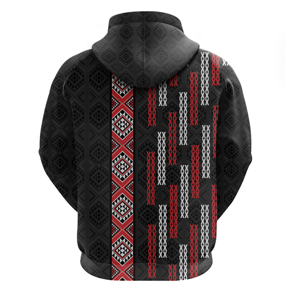 Roimata Toroa Maori Taniko Inspired New Zealand Zip Hoodie LT14 - Polynesian Pride