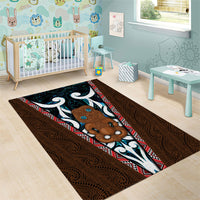 New Zealand Whakairo Area Rug Tiki Maori Carving Taniko Motifs LT14 - Polynesian Pride
