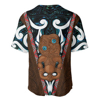 New Zealand Whakairo Baseball Jersey Tiki Maori Carving Taniko Motifs LT14 - Polynesian Pride