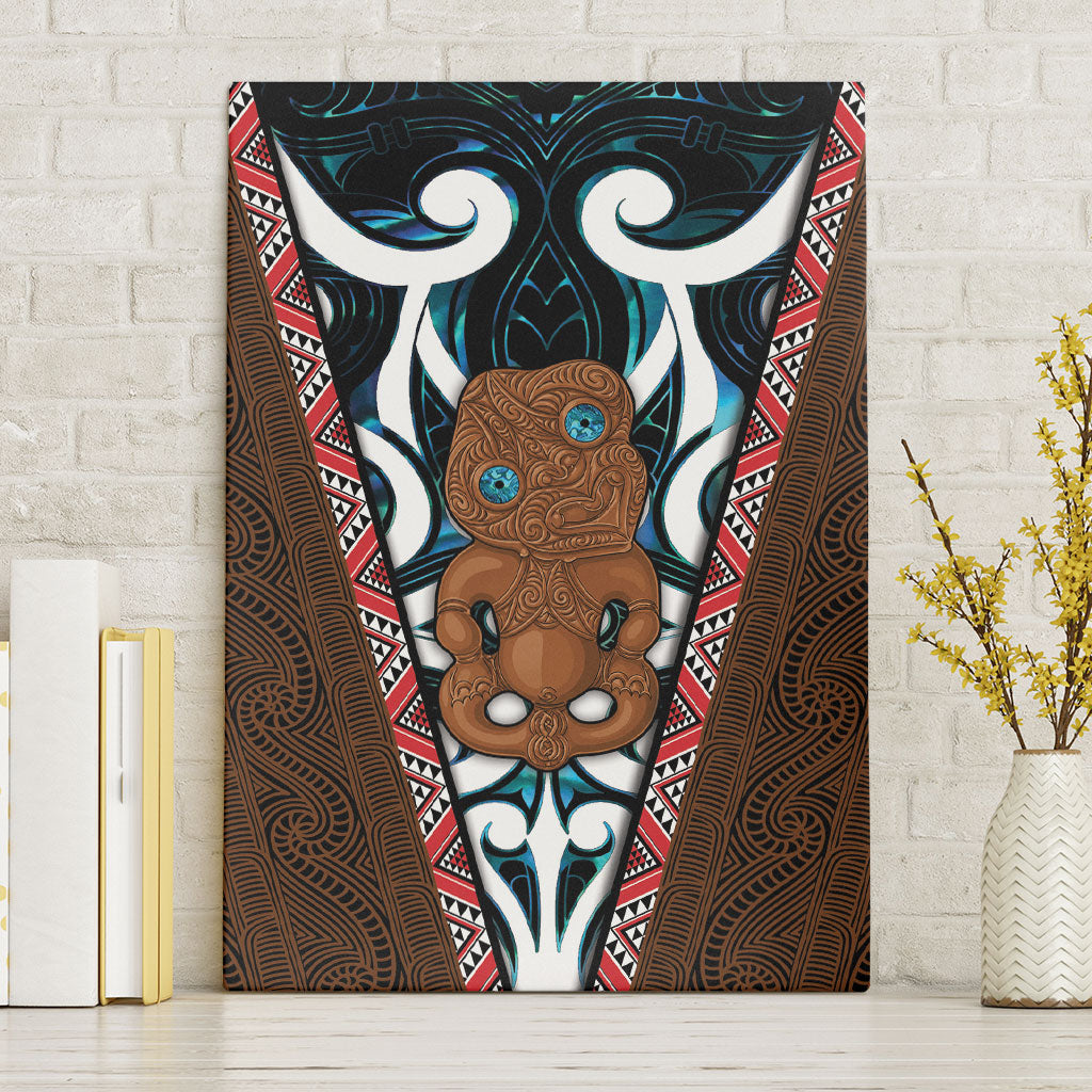 New Zealand Whakairo Canvas Wall Art Tiki Maori Carving Taniko Motifs LT14 Without Frame Multicolor - Polynesian Pride