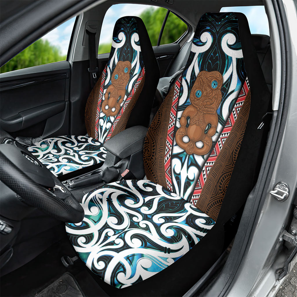 New Zealand Whakairo Car Seat Cover Tiki Maori Carving Taniko Motifs LT14 - Polynesian Pride