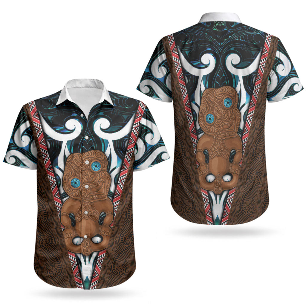 New Zealand Whakairo Couples Matching Mermaid Dress and Hawaiian Shirt Tiki Maori Carving Taniko Motifs LT14 - Polynesian Pride