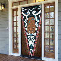 New Zealand Whakairo Door Cover Tiki Maori Carving Taniko Motifs LT14 - Polynesian Pride