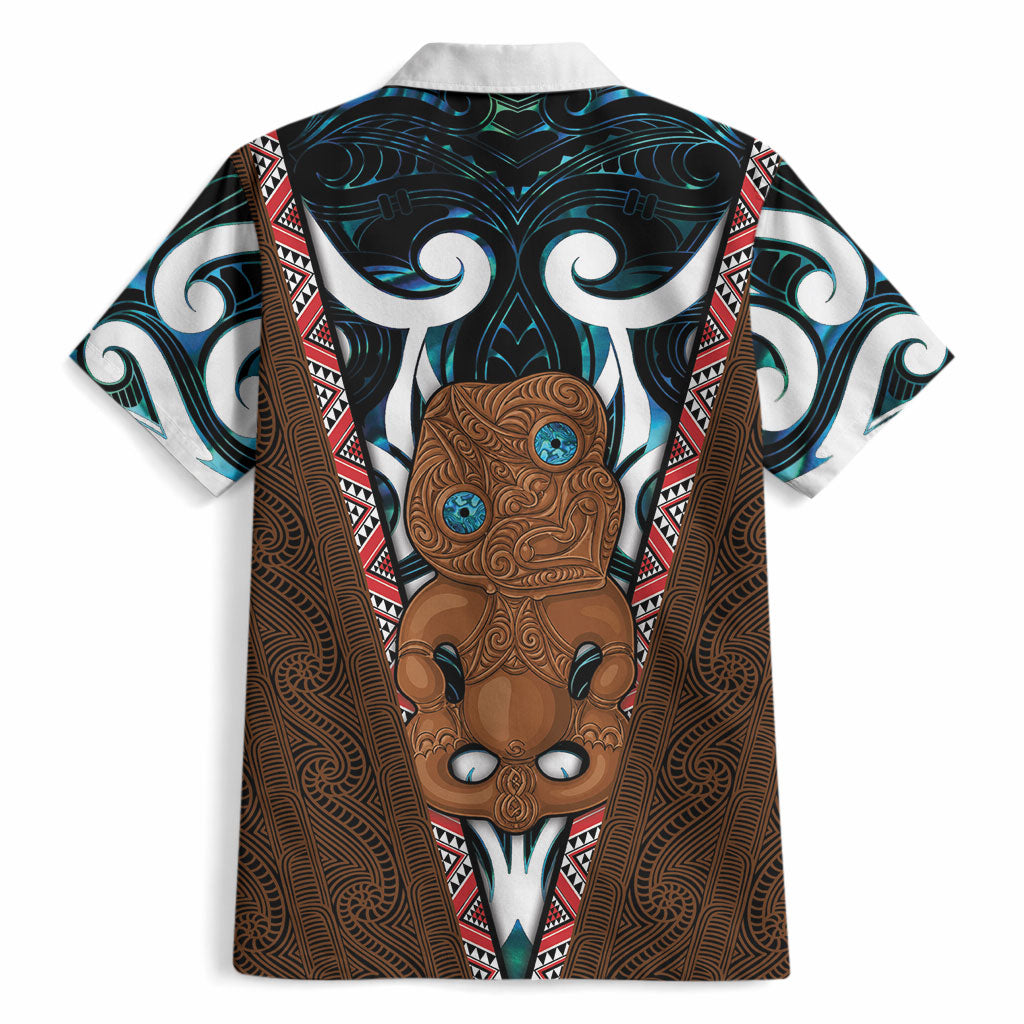 New Zealand Whakairo Hawaiian Shirt Tiki Maori Carving Taniko Motifs LT14 - Polynesian Pride
