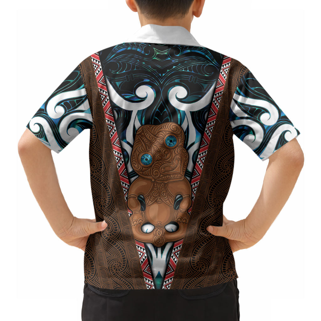 New Zealand Whakairo Hawaiian Shirt Tiki Maori Carving Taniko Motifs LT14 - Polynesian Pride