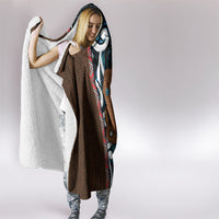 New Zealand Whakairo Hooded Blanket Tiki Maori Carving Taniko Motifs LT14 - Polynesian Pride