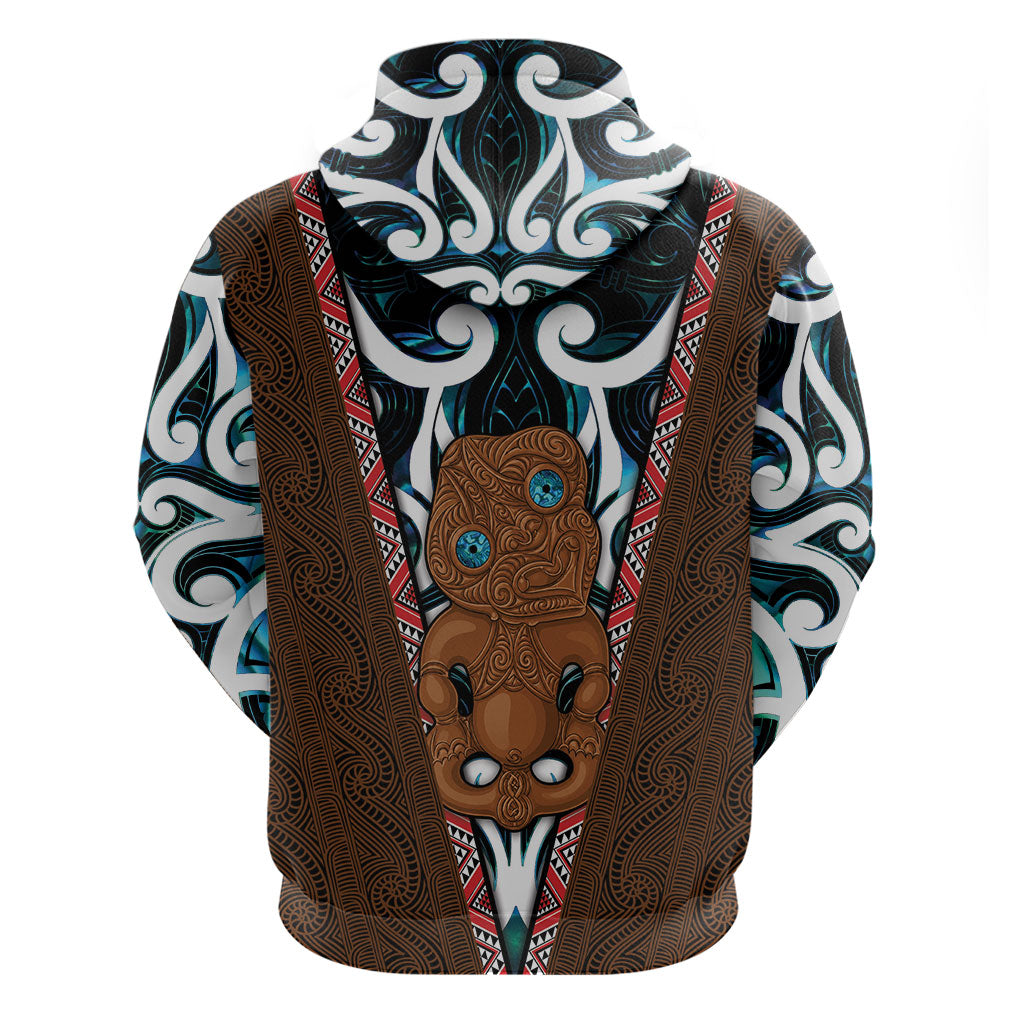 New Zealand Whakairo Hoodie Tiki Maori Carving Taniko Motifs LT14 - Polynesian Pride