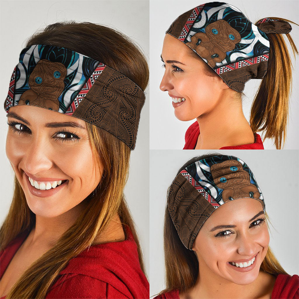 New Zealand Whakairo Neck Gaiter Tiki Maori Carving Taniko Motifs LT14 - Polynesian Pride