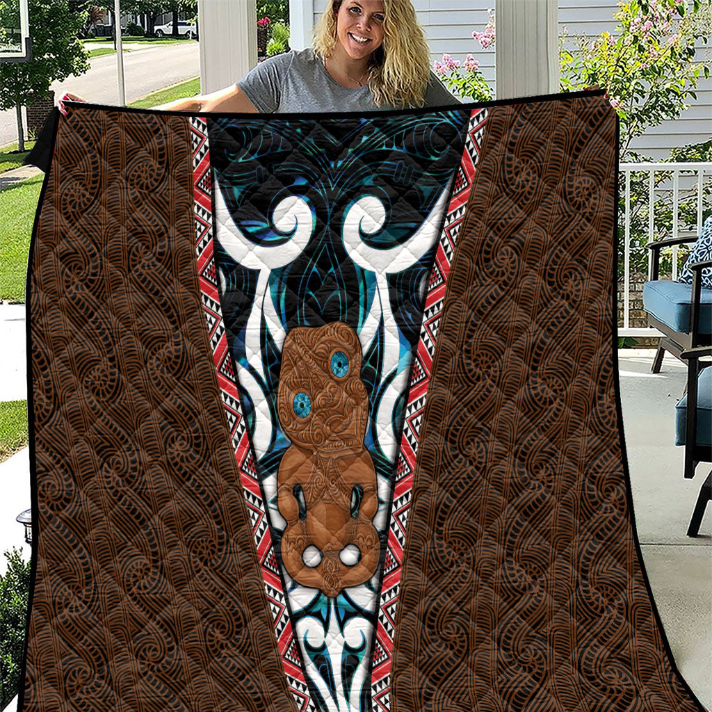 New Zealand Whakairo Quilt Tiki Maori Carving Taniko Motifs LT14 Multicolor - Polynesian Pride