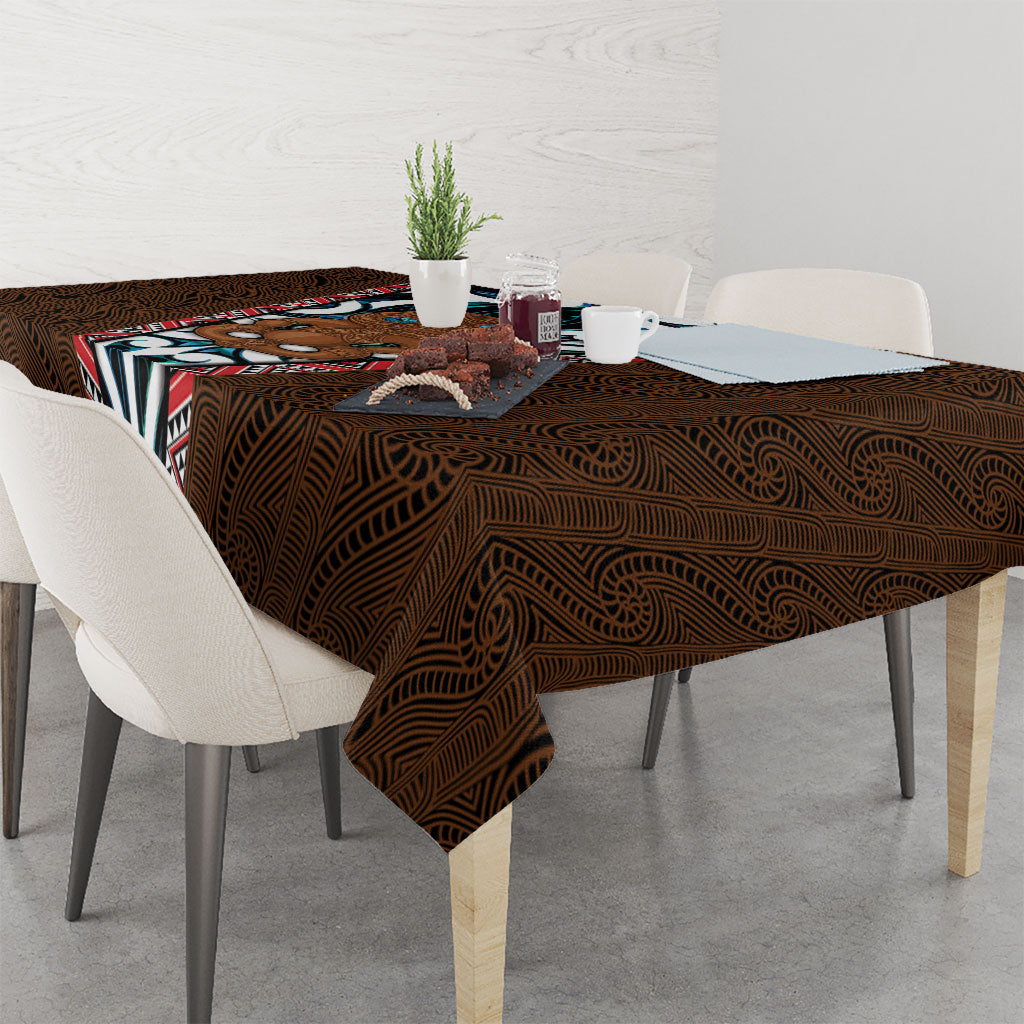 New Zealand Whakairo Tablecloth Tiki Maori Carving Taniko Motifs LT14 - Polynesian Pride