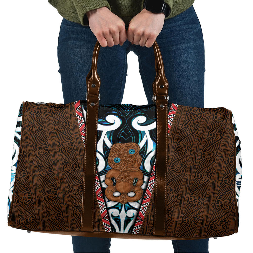New Zealand Whakairo Travel Bag Tiki Maori Carving Taniko Motifs LT14 Multicolor - Polynesian Pride