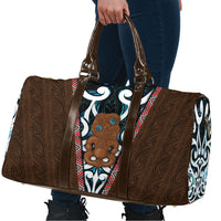 New Zealand Whakairo Travel Bag Tiki Maori Carving Taniko Motifs LT14 - Polynesian Pride
