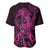 Polynesia Breast Cancer Awareness Baseball Jersey No One Fights Alone Pink Ribbon With Butterfly LT14 - Polynesian Pride