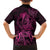 Polynesia Breast Cancer Awareness Family Matching Off Shoulder Short Dress and Hawaiian Shirt No One Fights Alone Pink Ribbon With Butterfly LT14 - Polynesian Pride