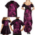 Polynesia Breast Cancer Awareness Family Matching Summer Maxi Dress and Hawaiian Shirt No One Fights Alone Pink Ribbon With Butterfly LT14 - Polynesian Pride