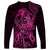 Polynesia Breast Cancer Awareness Long Sleeve Shirt No One Fights Alone Pink Ribbon With Butterfly LT14 - Polynesian Pride