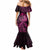 Polynesia Breast Cancer Awareness Mermaid Dress No One Fights Alone Pink Ribbon With Butterfly LT14 - Polynesian Pride