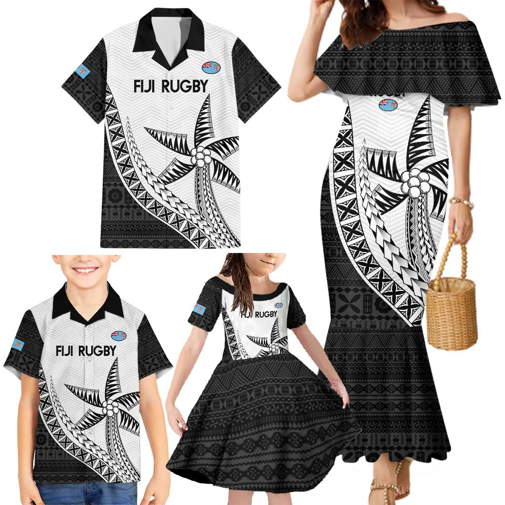 Custom Fiji Rugby Family Matching Mermaid Dress and Hawaiian Shirt Go Champions Fijian Tapa Cloth LT14 - Polynesian Pride