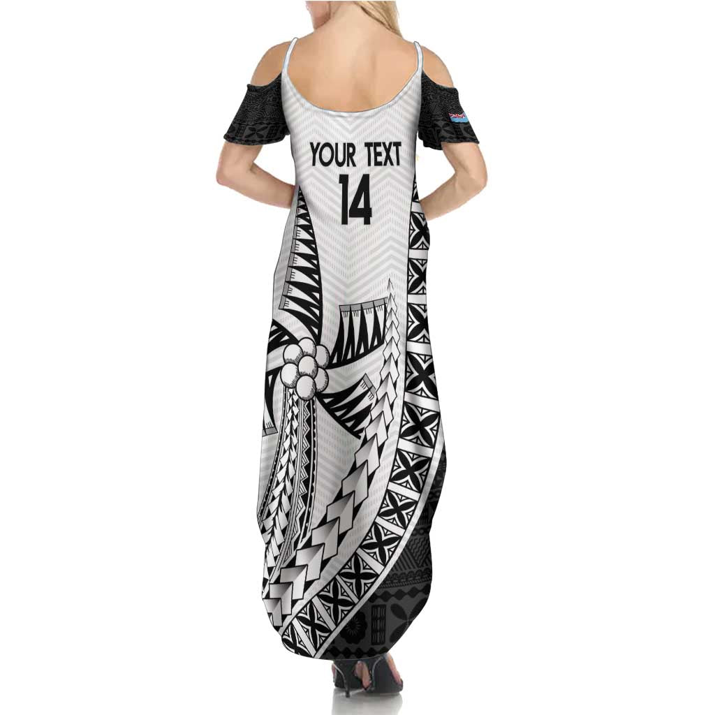 Custom Fiji Rugby Family Matching Summer Maxi Dress and Hawaiian Shirt Go Champions Fijian Tapa Cloth