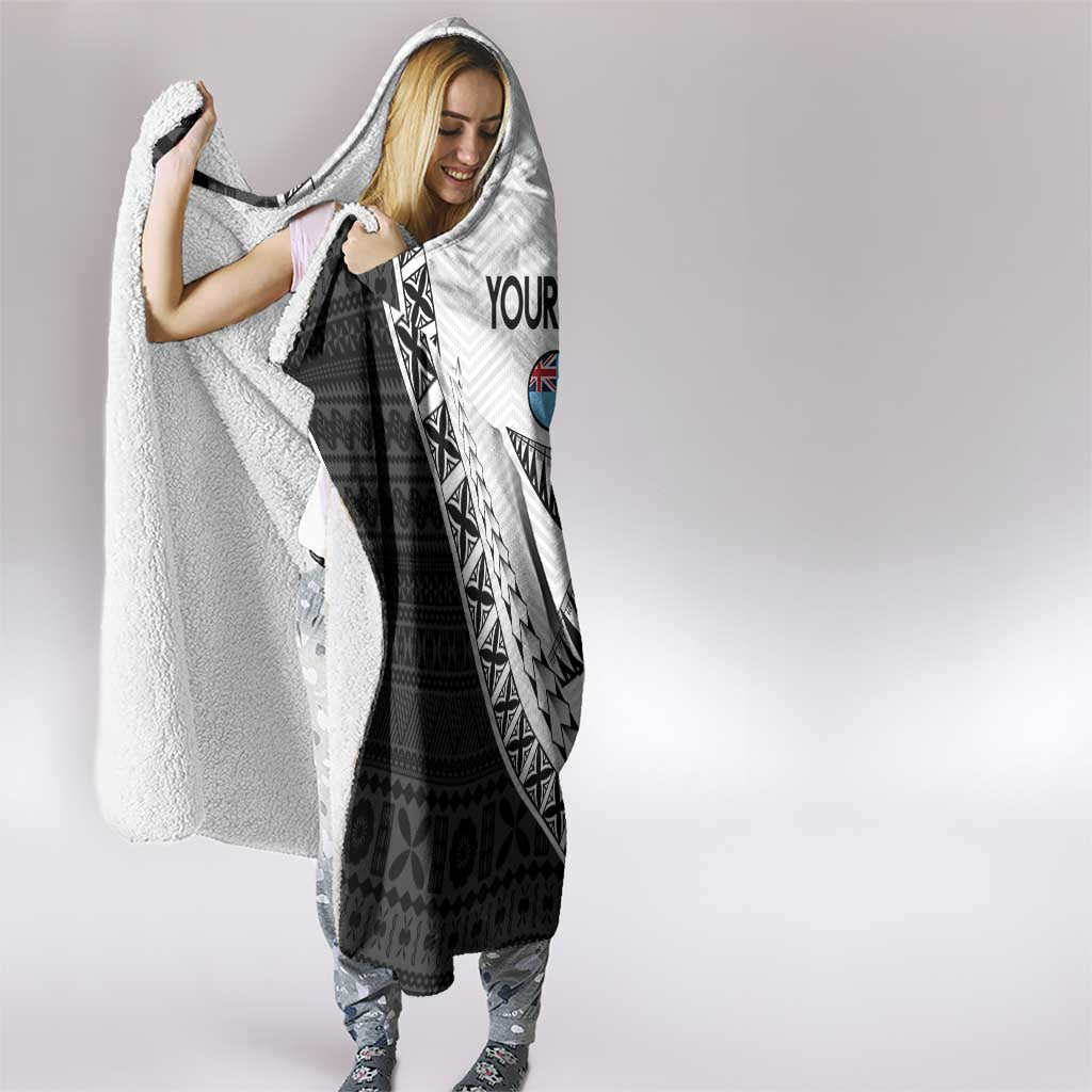 Custom Fiji Rugby Hooded Blanket Go Champions Fijian Tapa Cloth LT14 - Polynesian Pride