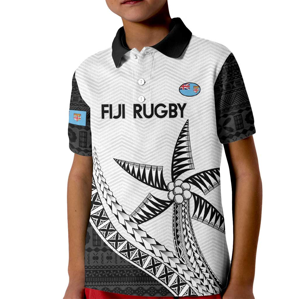 Custom Fiji Rugby Kid Polo Shirt Go Champions Fijian Tapa Cloth