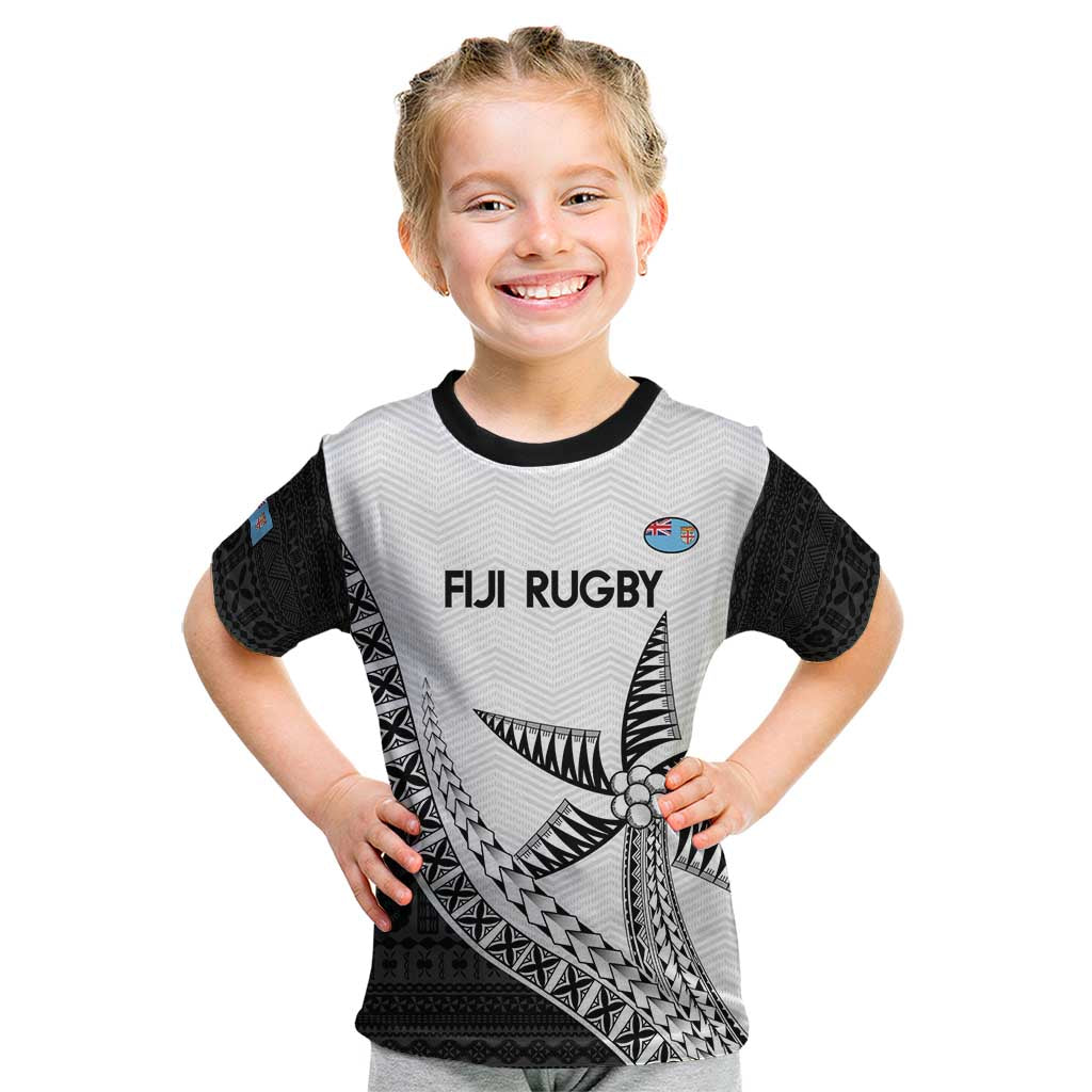 Custom Fiji Rugby Kid T Shirt Go Champions Fijian Tapa Cloth