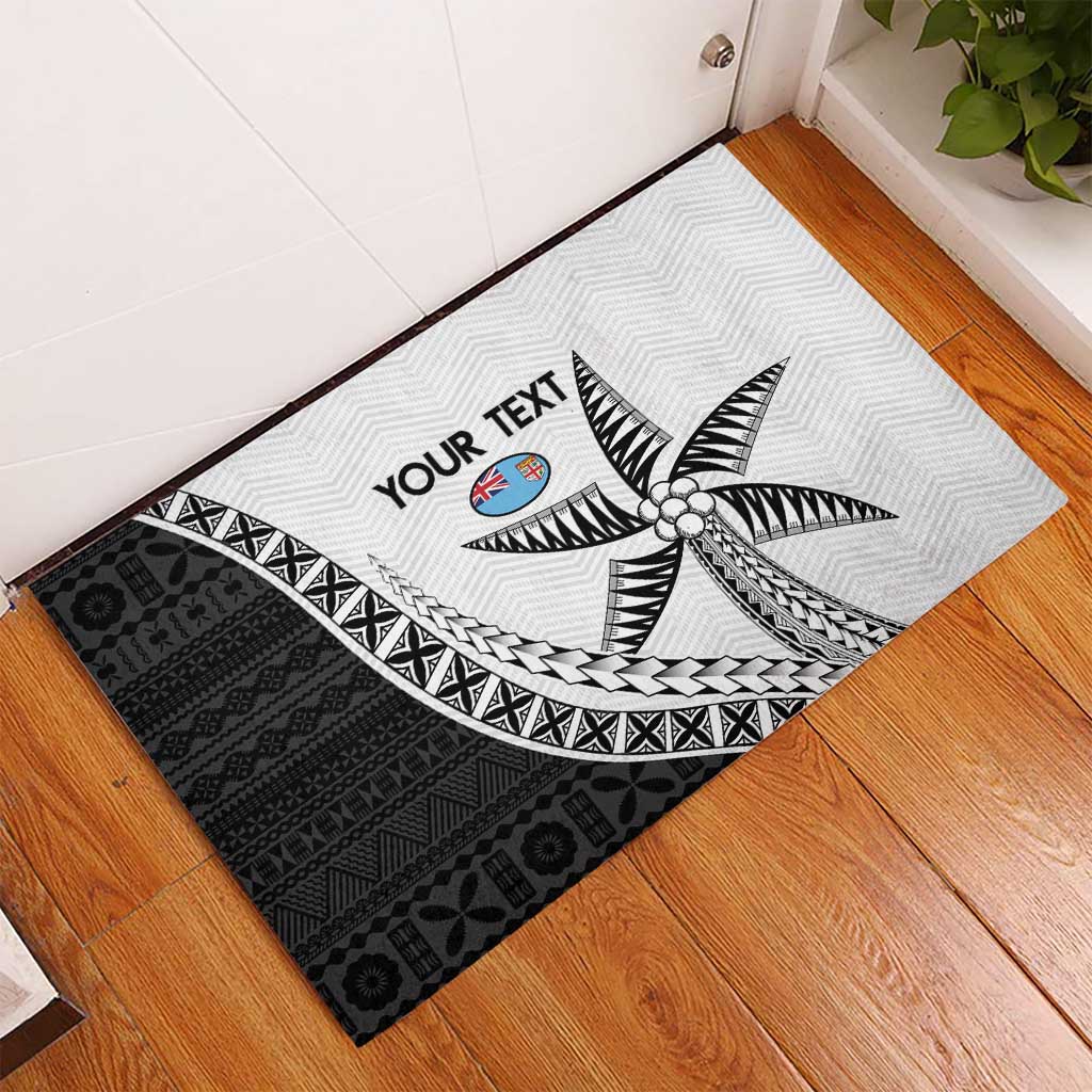 Custom Fiji Rugby Rubber Doormat Go Champions Fijian Tapa Cloth LT14 - Polynesian Pride