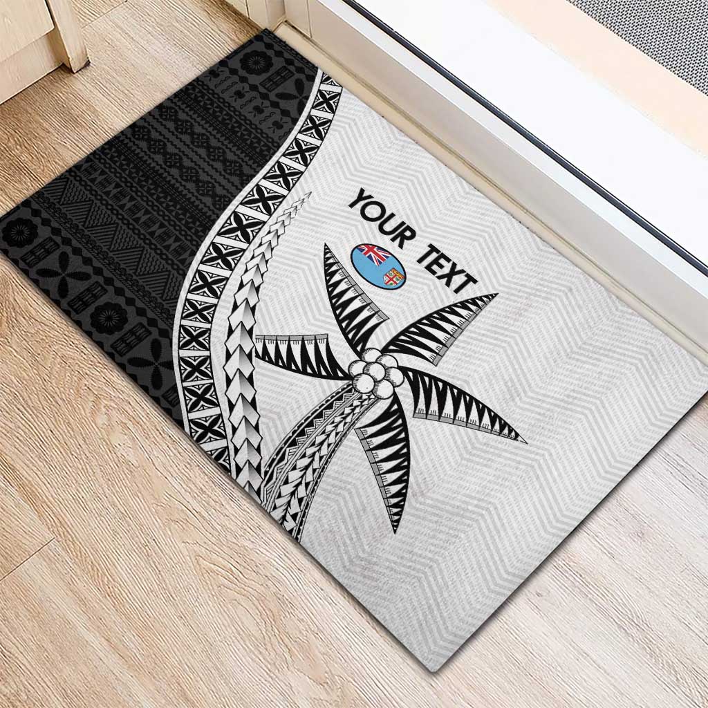 Custom Fiji Rugby Rubber Doormat Go Champions Fijian Tapa Cloth LT14 - Polynesian Pride