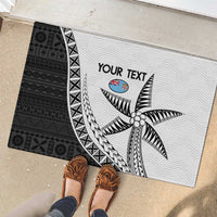 Custom Fiji Rugby Rubber Doormat Go Champions Fijian Tapa Cloth LT14 - Polynesian Pride