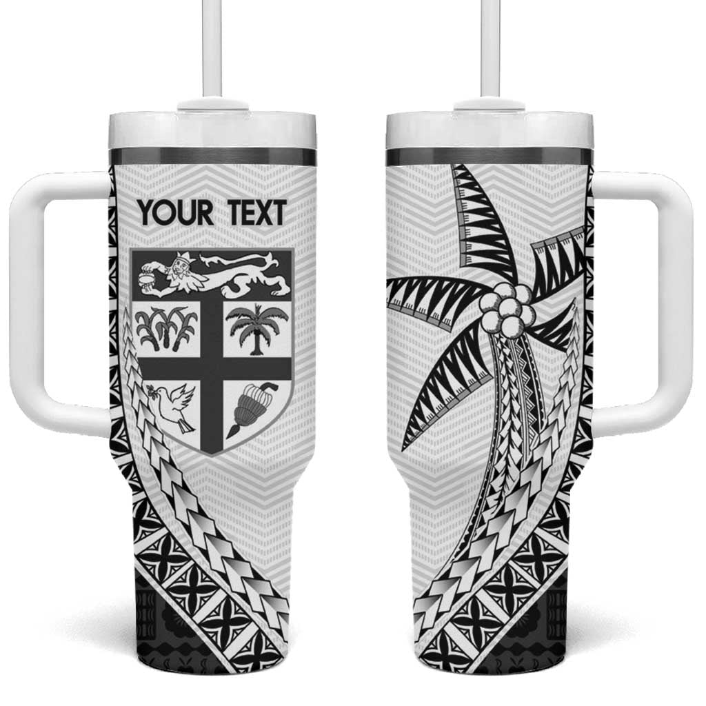 Custom Fiji Rugby Tumbler With Handle Go Champions Fijian Tapa Cloth