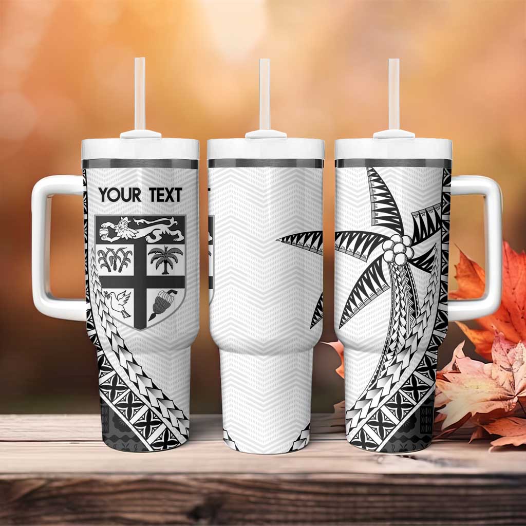 Custom Fiji Rugby Tumbler With Handle Go Champions Fijian Tapa Cloth