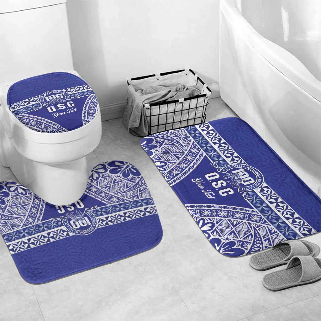 Personalised Queen Salote College Bathroom Set Kolisi Fefine 100th Anniversary Kupesi Blue - Polynesian Pride