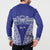 Personalised Queen Salote College Button Sweatshirt Kolisi Fefine 100th Anniversary Kupesi Blue - Polynesian Pride
