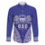 Personalised Queen Salote College Family Matching Puletasi and Hawaiian Shirt Kolisi Fefine 100th Anniversary Kupesi Blue - Polynesian Pride