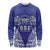 Personalised Queen Salote College Long Sleeve Shirt Kolisi Fefine 100th Anniversary Kupesi Blue - Polynesian Pride