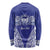 Personalised Queen Salote College Long Sleeve Shirt Kolisi Fefine 100th Anniversary Kupesi Blue - Polynesian Pride