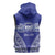 Personalised Queen Salote College Sleeveless Hoodie Kolisi Fefine 100th Anniversary Kupesi Blue - Polynesian Pride
