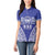 Personalised Queen Salote College Women Polo Shirt Kolisi Fefine 100th Anniversary Kupesi Blue - Polynesian Pride