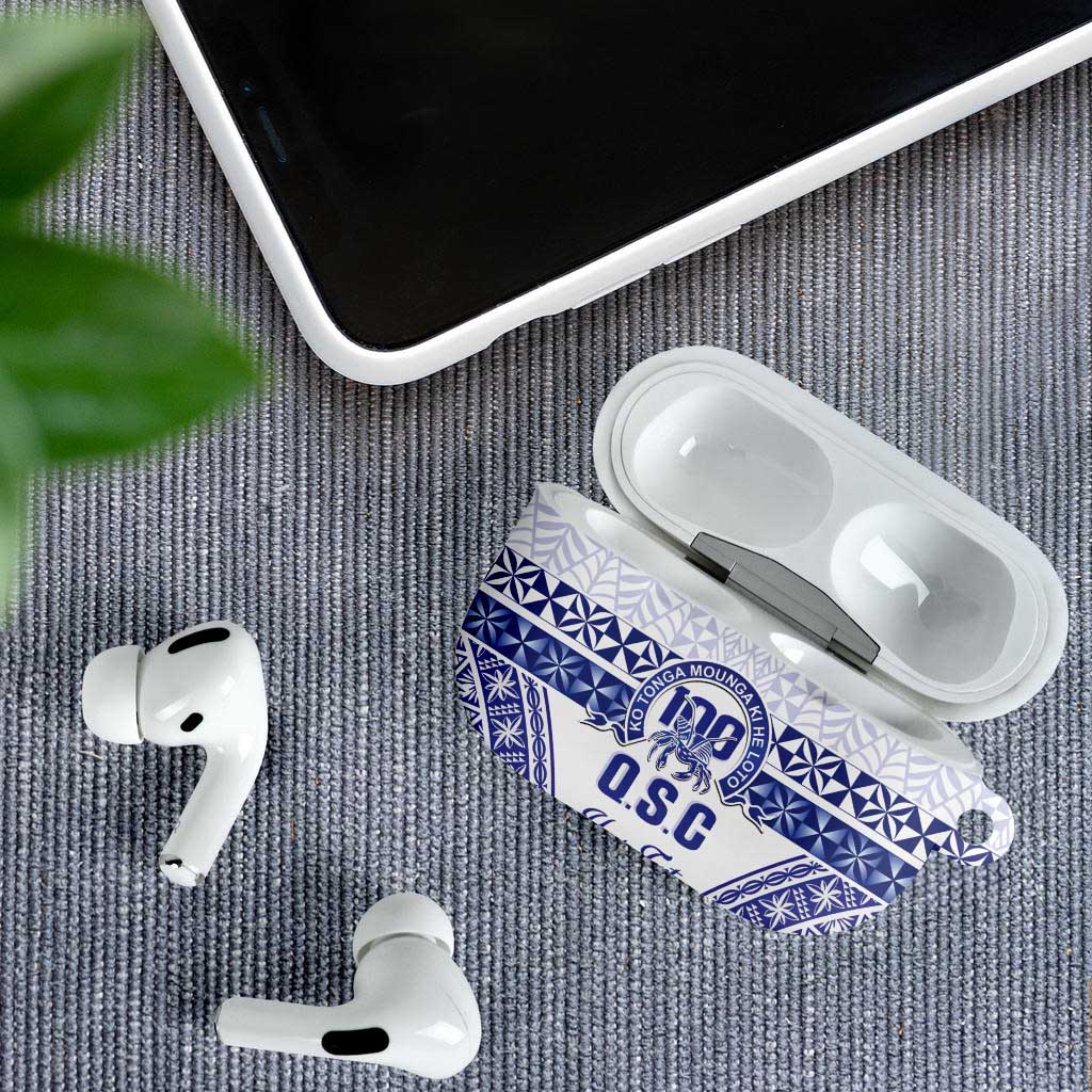 Personalised Queen Salote College AirPods Case Kolisi Fefine 100th Anniversary Kupesi White - Polynesian Pride